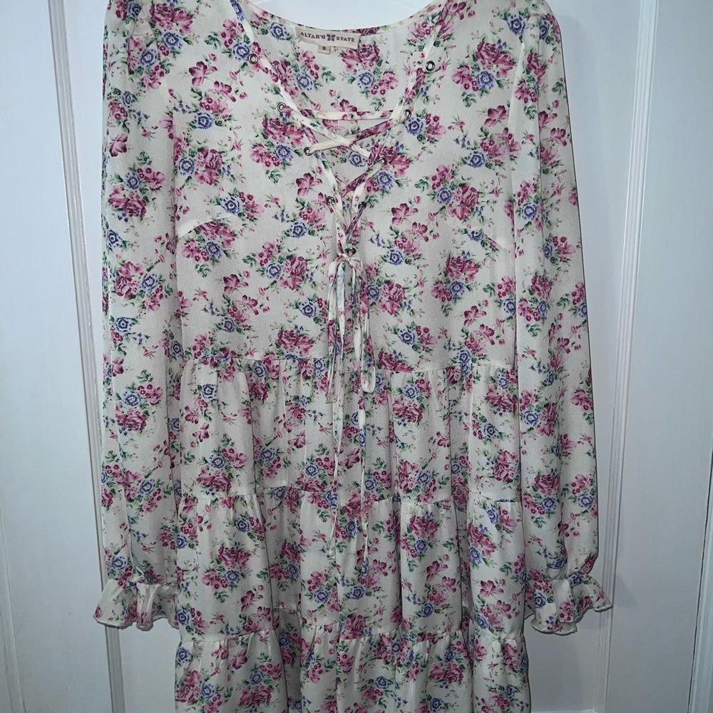 Altar’d State Floral Long Sleeve Dress